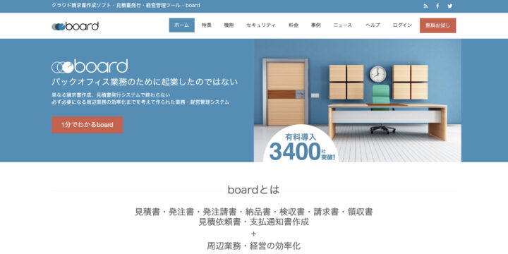 board（ボード）のトップページ